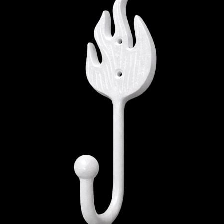 Handcrafted Metal Flame Design Wall Hook Decorative Utility